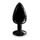 Металева анальна пробка з кристалом Dorcel Diamond Plug Black L