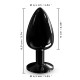 Металева анальна пробка з кристалом Dorcel Diamond Plug Black L