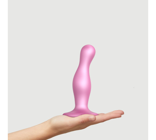 Насадка для страпона Strap-On-Me Dildo Plug Curvy Rose Dragee Metallic M