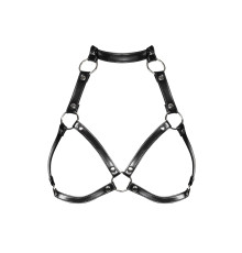 Портупея на груди Obsessive A740 harness black O/S, штучна шкіра