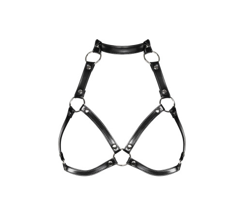 Портупея на груди Obsessive A740 harness black O/S, штучна шкіра