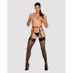 Гартери Obsessive A741 garter belt black O/S, штучна шкіра