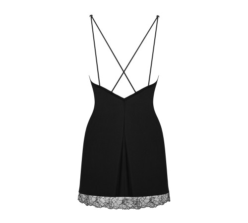 Сорочка та трусики Obsessive Bella Rou chemise & thong XS/S