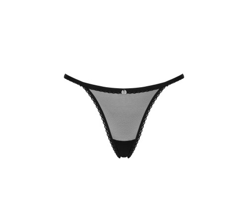 Прозорі стрінги із мереживом Obsessive Celia Noir thong M/L