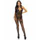 (SALE) Бодістокінг Leg Avenue Rhinestone Lace and Net Bodystocking OS Black