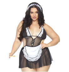 Костюм покоївки Leg Avenue Fantasy French Maid XL/XXL, сукня, трусики, пов’язка