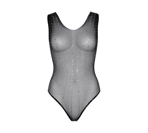 Leg Avenue Rhinestone fishnet bodysuit OS Black