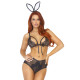 Костюм кролика Leg Avenue Bedroom Bunny, one size, трусики з хвостиком, бюст та вушка