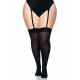 Щільні непрозорі панчохи Leg Avenue Nylon Thigh Highs Black, plus size