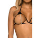 Leg Avenue Open cup bra and pearl panty OS Black