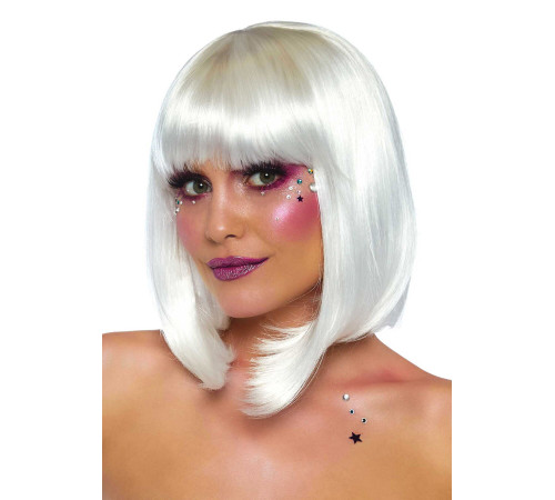 Перука, що світиться в темряві Leg Avenue Pearl short natural bob wig White, коротка, перлинна, 33 с