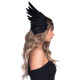 Пов’язка на голову з крилами Leg Avenue Feather headband Black, пір’я та натуральна шкіра