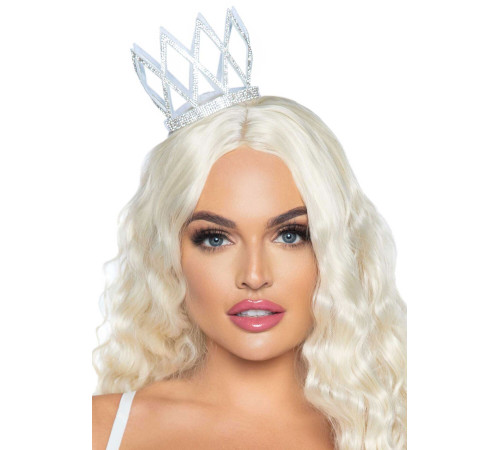 Корона зі стразами Leg Avenue Faux rhinestone die cut crown, з резиночками для кріплення