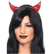 Диявольські ріжки з паєтками Leg Avenue Sequin devil horns