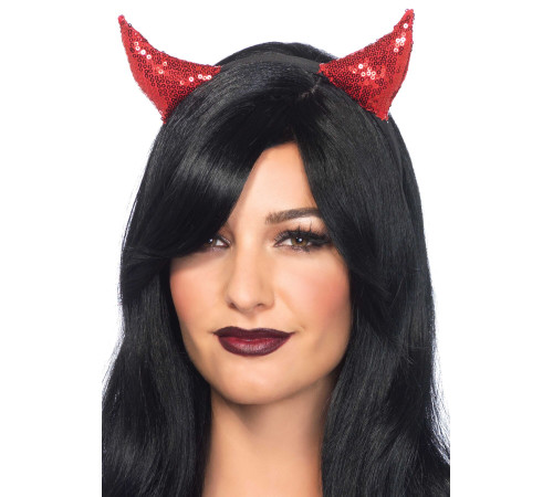 Диявольські ріжки з паєтками Leg Avenue Sequin devil horns