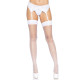 Панчохи-сітка зі швом Leg Avenue Backseam Thigh Highs White, one size