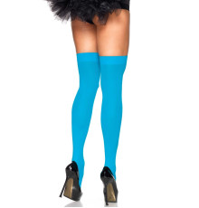 Щільні неонові панчохи Leg Avenue Nylon Thigh Highs Neon Blue, one size