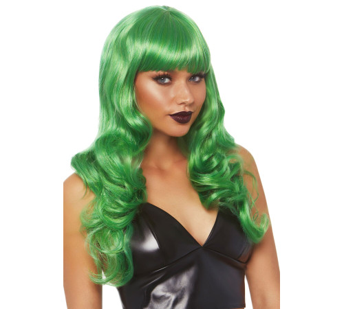 Хвиляста перука Leg Avenue Misfit Long Wavy Wig Green, довга, реалістичний вигляд, 61 см