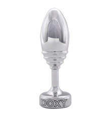 Металева анальна пробка DOXY Butt Plug RIBBED, ребриста, діаметр 3,3 см