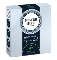 Презервативи Mister Size - pure feel - 47 (3 condoms), товщина 0,05 мм