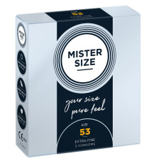 Презервативи Mister Size - pure feel - 53 (3 condoms), товщина 0,05 мм