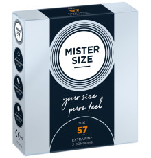 Презервативи Mister Size - pure feel - 57 (3 condoms), товщина 0,05 мм