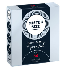 Презервативи Mister Size - pure feel - 60 (3 condoms), товщина 0,05 мм