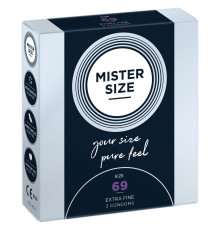 Презервативи Mister Size - pure feel - 69 (3 condoms), товщина 0,05 мм