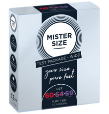 Набір презервативів Mister Size - pure feel - 60–64–69 (3 condoms), 3 розміри, товщина 0,05 мм