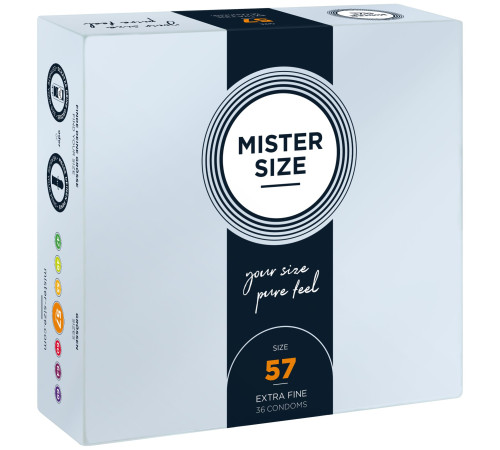 Презервативи Mister Size - pure feel - 57 (36 condoms), товщина 0,05 мм