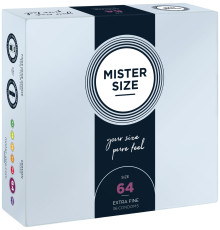 Презервативи Mister Size - pure feel - 64 (36 condoms), товщина 0,05 мм