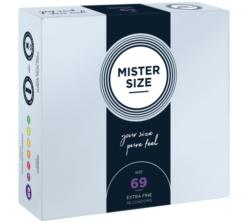 Презервативи Mister Size - pure feel - 69 (36 condoms), товщина 0,05 мм