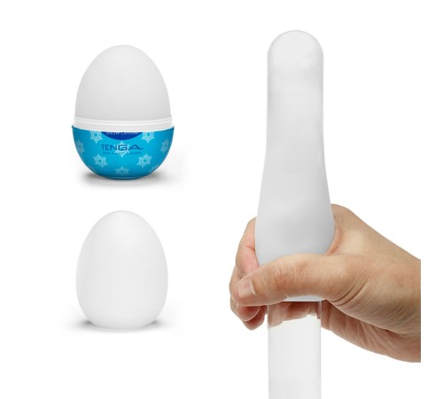 Мастурбатор-яйце Tenga Egg Snow Crystal з охолоджувальним лубрикантом