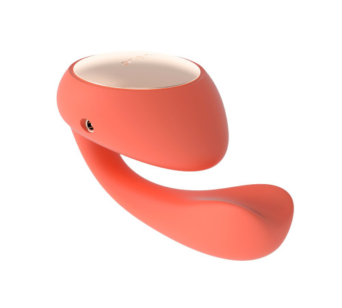 Смарт-вібратор LELO Ida Wave Coral Red, вагінально-кліторальний, технологія WaveMotion, 2 мотори