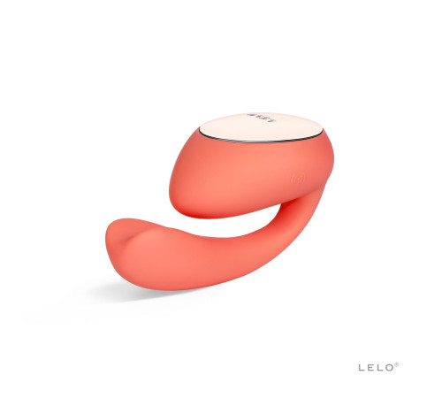 Смарт-вібратор LELO Ida Wave Coral Red, вагінально-кліторальний, технологія WaveMotion, 2 мотори