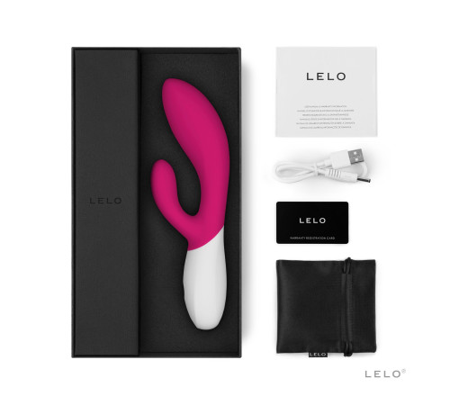 Вібратор-кролик LELO Ina Wave 2 Cerise, манливий рух стовбура + вібрації