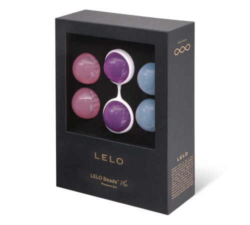 Набір вагінальних кульок LELO Beads Plus, діаметр 3,5 см, змінне навантаження 2х28, 2х37 та 2х60 г