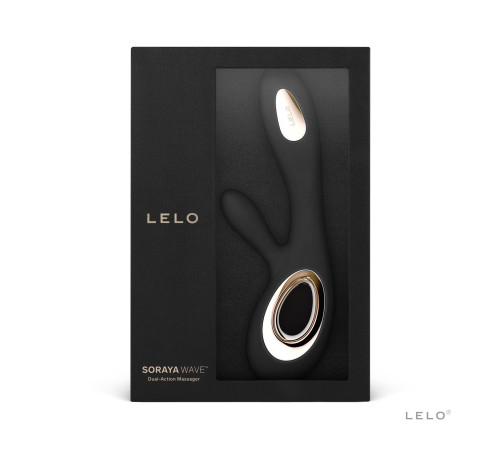 Вібратор-кролик LELO Soraya Wave Black, манливі рухи стовбура