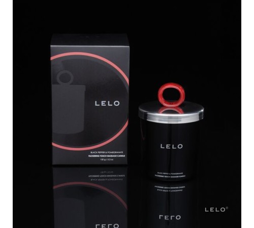 Масажна свічка LELO Massage Candle Black Pepper & Pomegranate, соєвий віск, 36 годин горіння