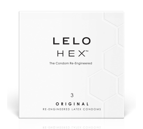 Презервативи LELO HEX Condoms Original 3 Pack, тонкі та суперміцні