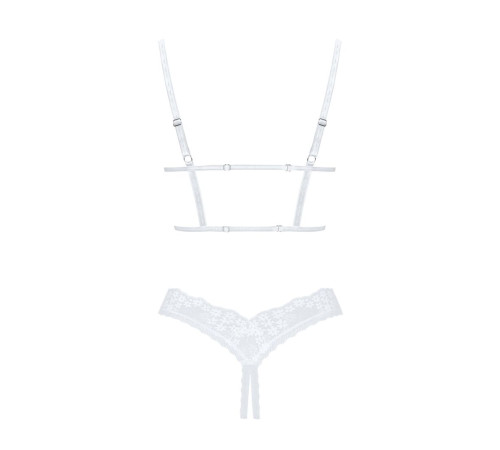 Еротичний комплект Obsessive Heavenlly 2-pcs cupless set XS/S, відкриті груди, з доступом