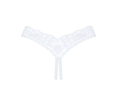 Мереживні танга Obsessive Heavenlly crotchless thong XS/S, з доступом