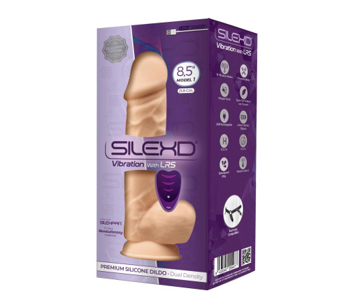 Фалоімітатор з вібрацією SilexD Norman Vibro Flesh (Model 1 size 8,5") + LRS, діаметр 5 см