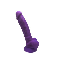 Фалоімітатор SilexD Johnny Purple (MODEL 1 size 7in), двошаровий, силікон+Silexpan, діаметр 3,8 см