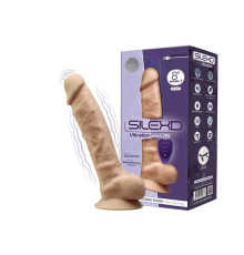 Фалоімітатор з вібрацією SilexD Vetus Vibro Flesh (MODEL 1 size 8in) + LRS, двошаровий, діам. 4,2 см