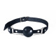 Кляп силіконовий Feral Feelings Silicon Ball Gag Black/Black, чорний ремінець, чорна кулька