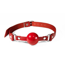 Кляп силіконовий Feral Feelings Silicon Ball Gag Red/Red, червоний ремінець, червона кулька