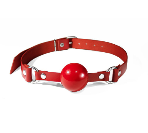 Кляп силіконовий Feral Feelings Silicon Ball Gag Red/Red, червоний ремінець, червона кулька