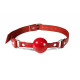 Кляп силіконовий Feral Feelings Silicon Ball Gag Red/Red, червоний ремінець, червона кулька