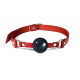 Кляп силіконовий Feral Feelings Silicon Ball Gag Red/Black, червоний ремінець, чорна кулька